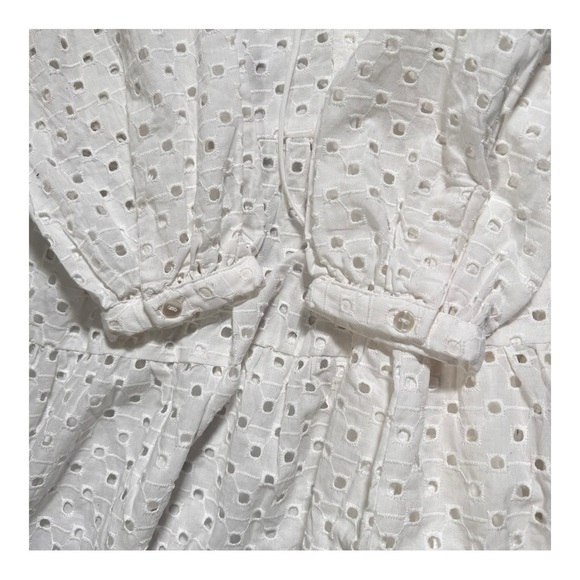 ASOS DESIGN Tiered Trapeze Mini Dress in Broderie White US Size 10 - Picture 6 of 13